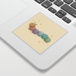 Happy Rainbow Caterpillar Sticker