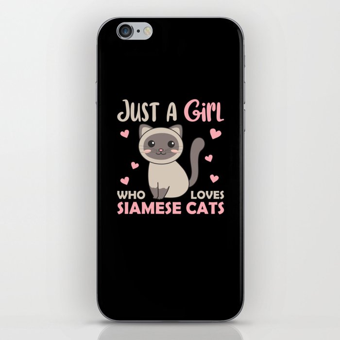 Just A Girl Who Loves Siamese Cats Cute Cat iPhone Skin