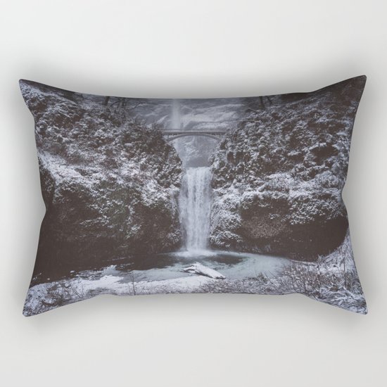 Winterland Waterfall #society6 Rectangular Pillow