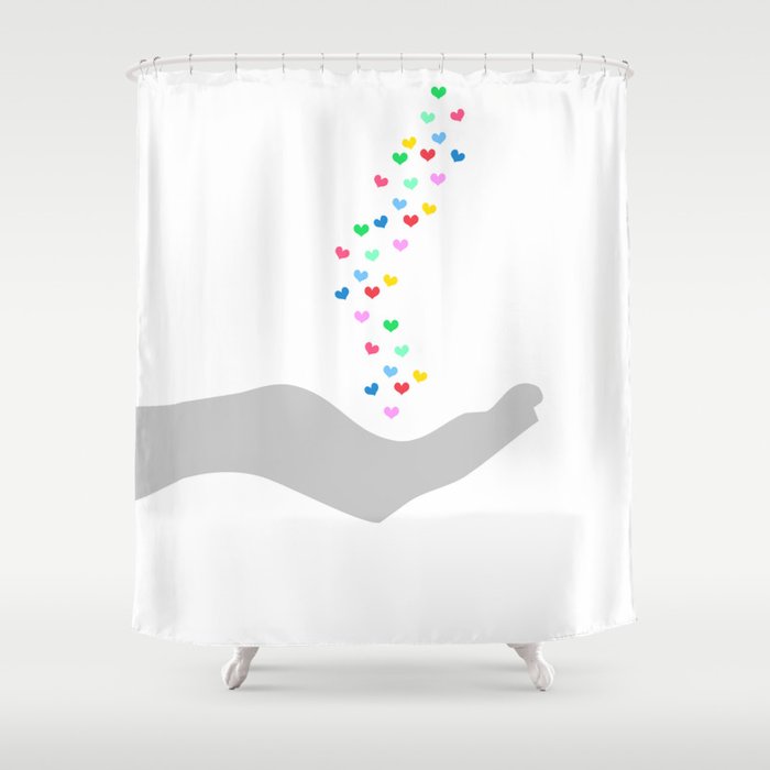 Reach out to others with love Shower Curtain