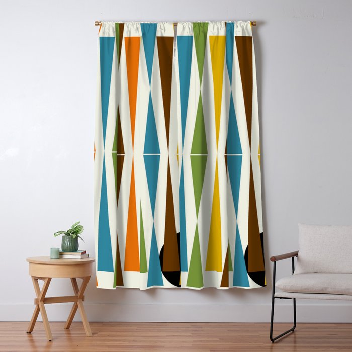 Mid Century Modern Art 1 4 Blackout Curtain By Oldurbanfarmhouse