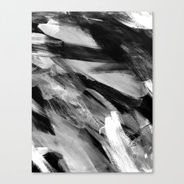 Abstract Artwork Greyscale #1 Canvas Print