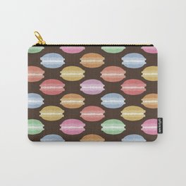 Macaron Menagerie (brown background) Carry-All Pouch