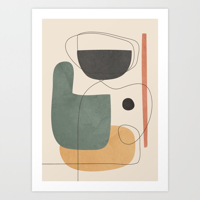 Abstract Minimal Shapes 25 Art Print