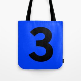 Number 3 (Black & Blue) Tote Bag