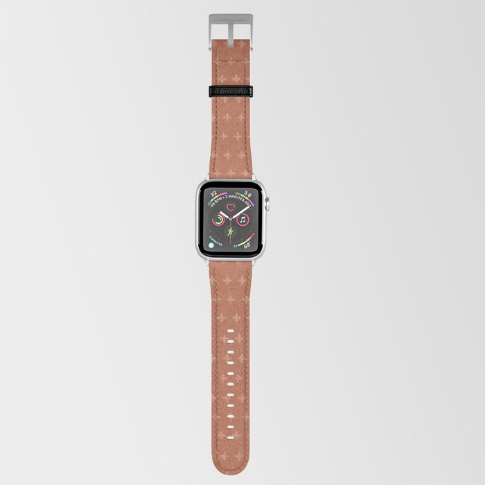 woven crosses - ginger Apple Watch Band