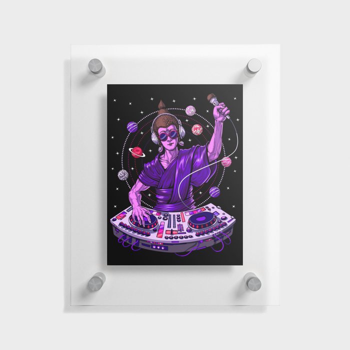 Buddha Psytrance DJ Floating Acrylic Print