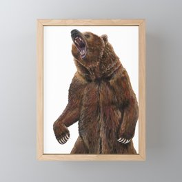 Grizzly Bear - Painting in acrylic Framed Mini Art Print