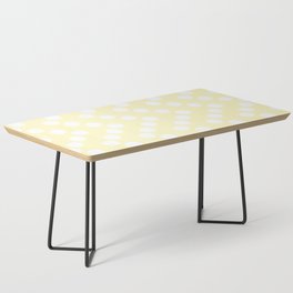 Retro Geometric Polka Dots Zigzag on Pastell Yellow Coffee Table