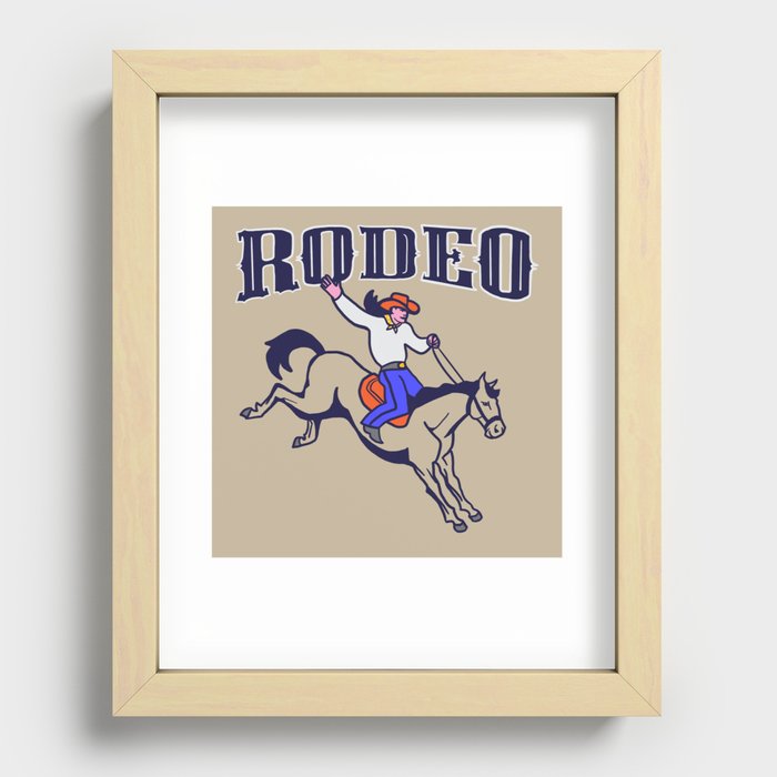 Rodeo girl Recessed Framed Print