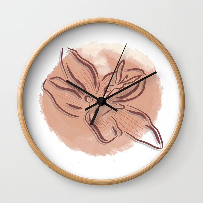 Orchid Wall Clock