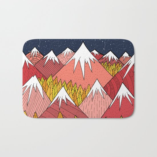 The mountains in the forest Bath Mat