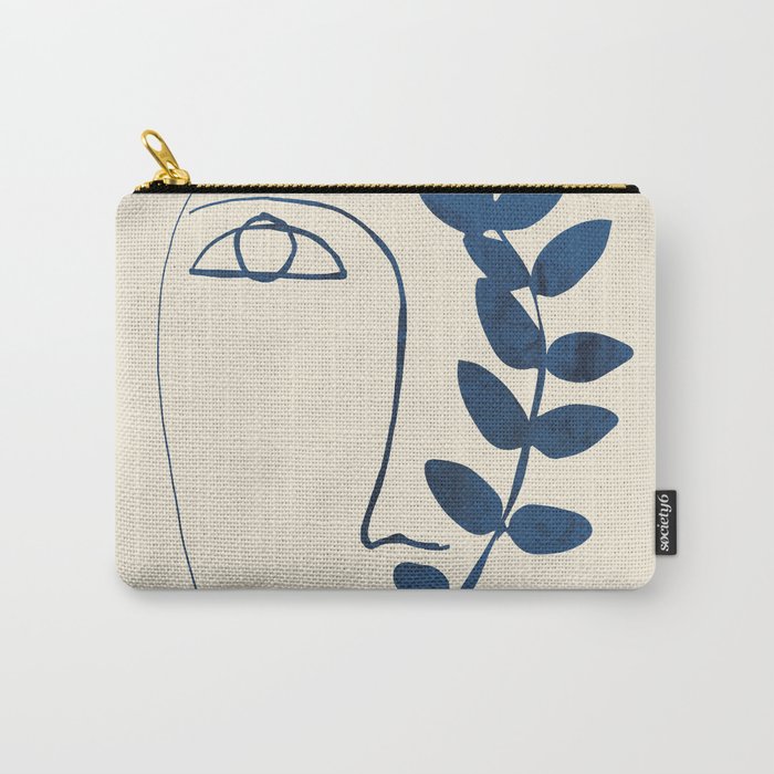 Abstract Face 5 Carry-All Pouch
