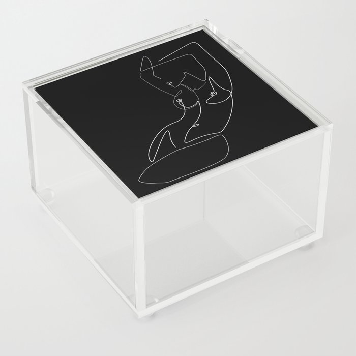 Night Nakedness / woman body drawing Acrylic Box