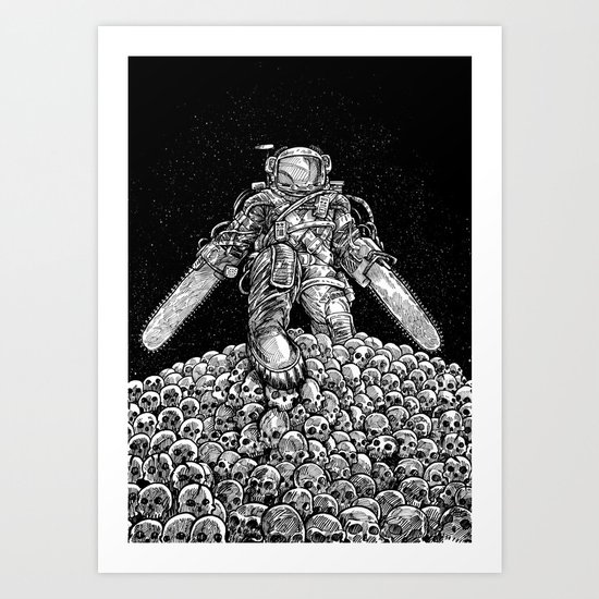 Texas Chainsaw Astronaut: New Moon Art Print
