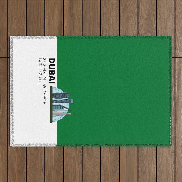 Dubai La Salle Green Outdoor Rug