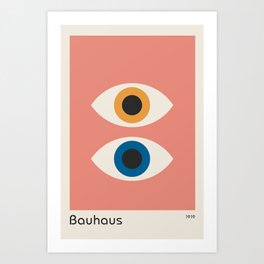 Bauhaus Eyes on Pink 1919 Art Print