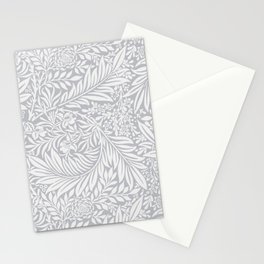White Larkspur on Gray Stationery Card