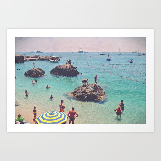 Let's Jump Off The Rocks Art Print
