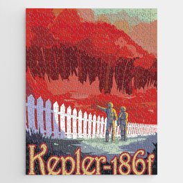 Retro Space Poster - kepler Jigsaw Puzzle