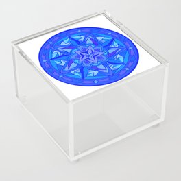 Blue Circle Mandala Design Acrylic Box