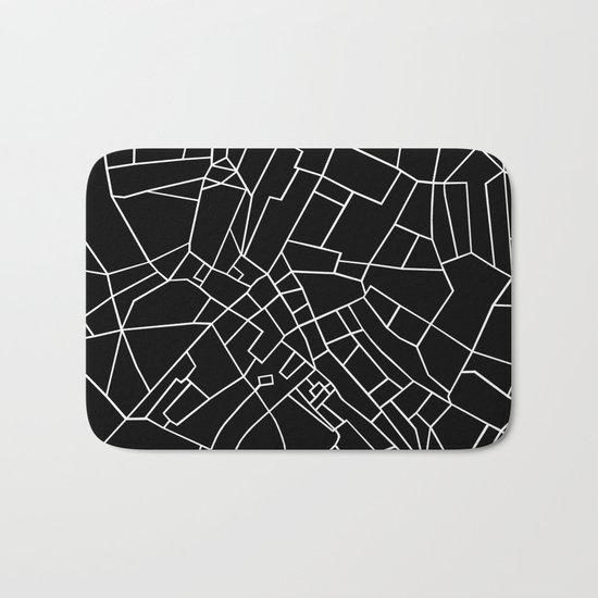 London Road Blocks Black Bath Mat