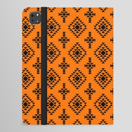 Orange and Black Native American Tribal Pattern iPad Folio Case