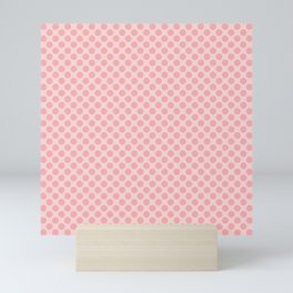 Large Dark Blush Pink Spots on Blush Pink Mini Art Print