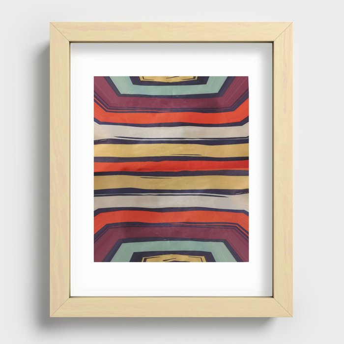 Striped stripes Recessed Framed Print