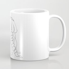 Jellyfish Outline - Under the Sea Collection Coffee Mug