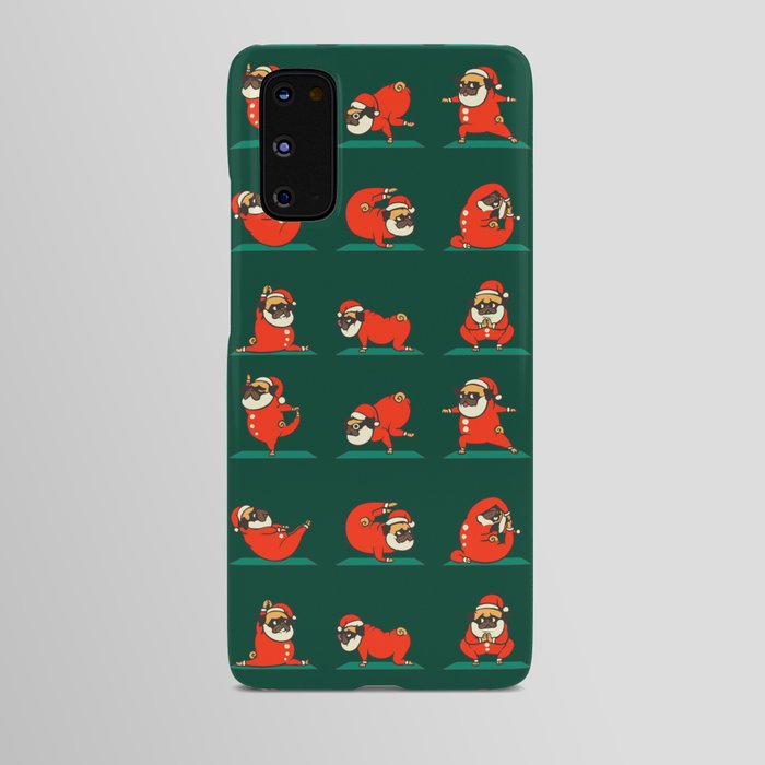 Santa Pug Yoga Android Case