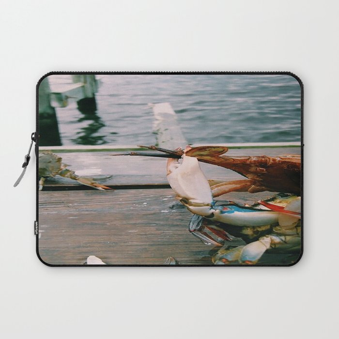 I'm Free!! | Blue crabs on a pier - Patuxent River, Maryland Laptop Sleeve