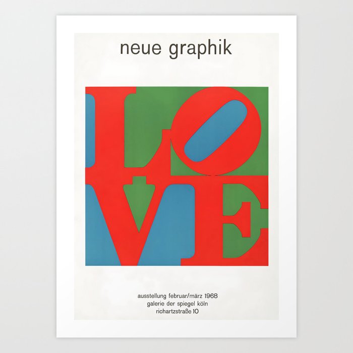 Love by Robert Indiana Art Print by Gallery Walls | Society6