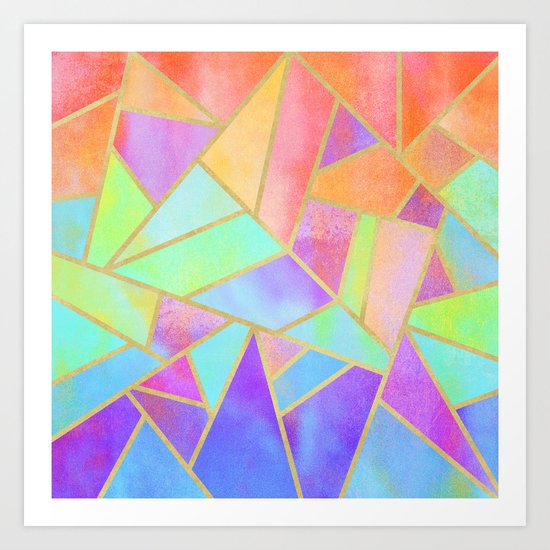 Rainbow Stone Art Print