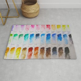 Watercolor Swatches Area & Throw Rug
