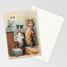 “The Duet” by Louis Wain Stationery Card