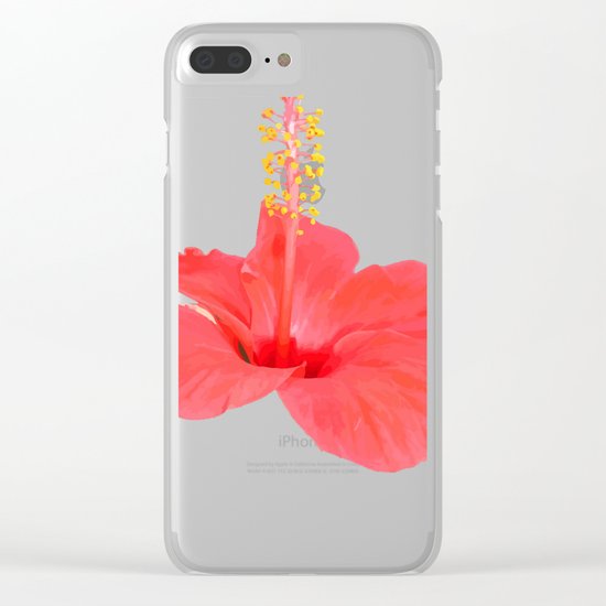 Hibiscus Clear iPhone Case