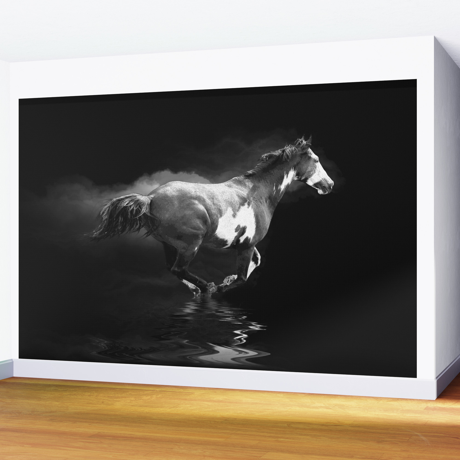 Galloping Pinto Horse Wall Mural