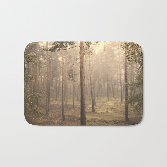 "Rectilineum". Secret places. Foggy dreams. Retro Bath Mat