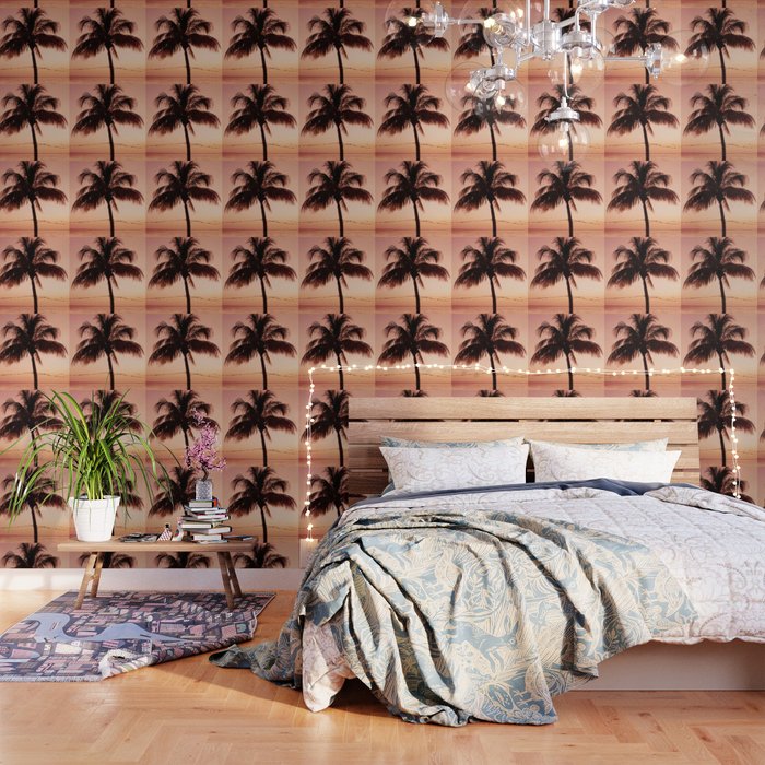 Vivid Palm Tree Dream #4 #tropical #wall #decor #art #society6 Wallpaper