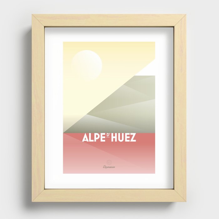 Alpe d'Huez / Cycling Recessed Framed Print