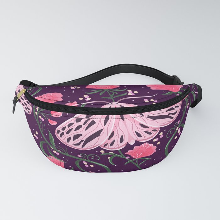 Moth pink pattern 001 Fanny Pack