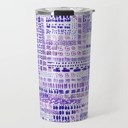 lilac vaporwave ink marks hand-drawn collection Travel Mug