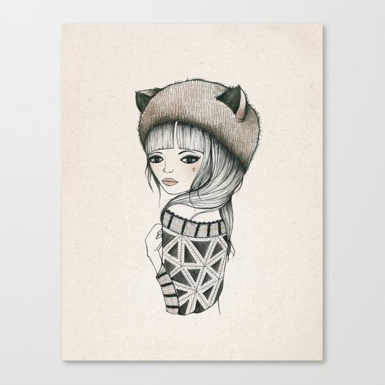 Fox Girl Canvas Print By Kellimurray Society6