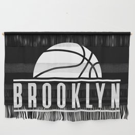 Brooklyn basketball modern logo black Wall Hanging