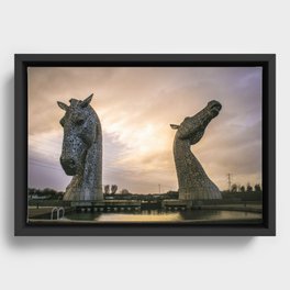 The Kelpies, Scotland Framed Canvas