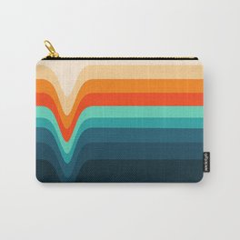 Retro Verve Carry-All Pouch | Vintage, Pattern, Drawing, Acrylic, Retro, Painting, Turquoise, Illustration, Vector, Digital 