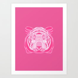 Pink Tiger art  Art Print