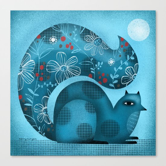 BLUE SQUIRREL Canvas Print