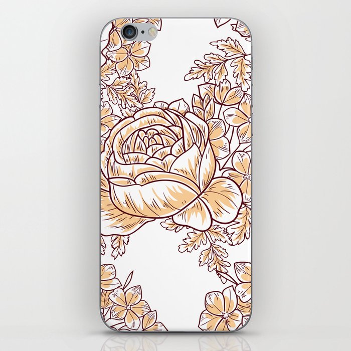 Flower blossom. Abstract elegance seamless pattern with floral elements. Flower background. iPhone Skin